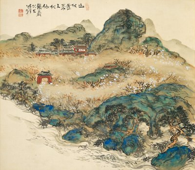 Berg Penglai (Berg der Unsterblichen) von Tomioka Tessai